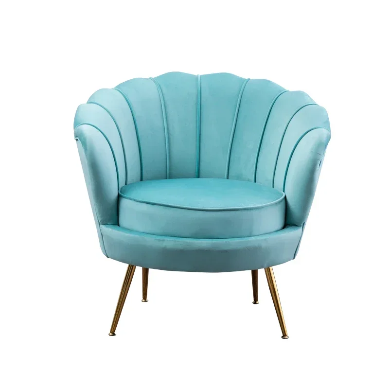 Nordic Modern Simple Single Sofa Light Luxury Living Room Bedroom Seat Solid Wood Frame Soft Sofa for Elegant Decor