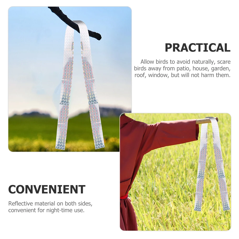 

2.4cmx50m Bird Scare Tape Double Sided Reflective for chard Garden Home Balcony Bird Repellent Supplies PET Material Long