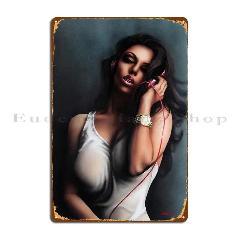 Dj Pinup Metal Sign…