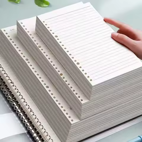 60 Sheets Notebook Refill Notepad Loose Leaf Binder Paper A4/ B5/A5 Blank/Grid/Lined Notebooks Writing Pads Office School