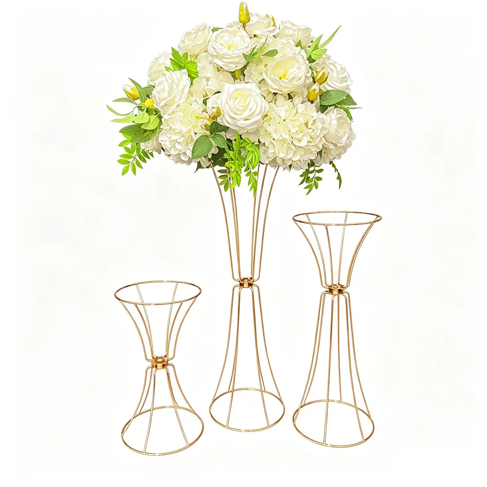 Metall-Sanduhr-Blumenhalter, Schmiedeeisen-Tischdekoration, Eventdekoration, elegantes Design für Empfang, Eingangsbereich – Detail 7
