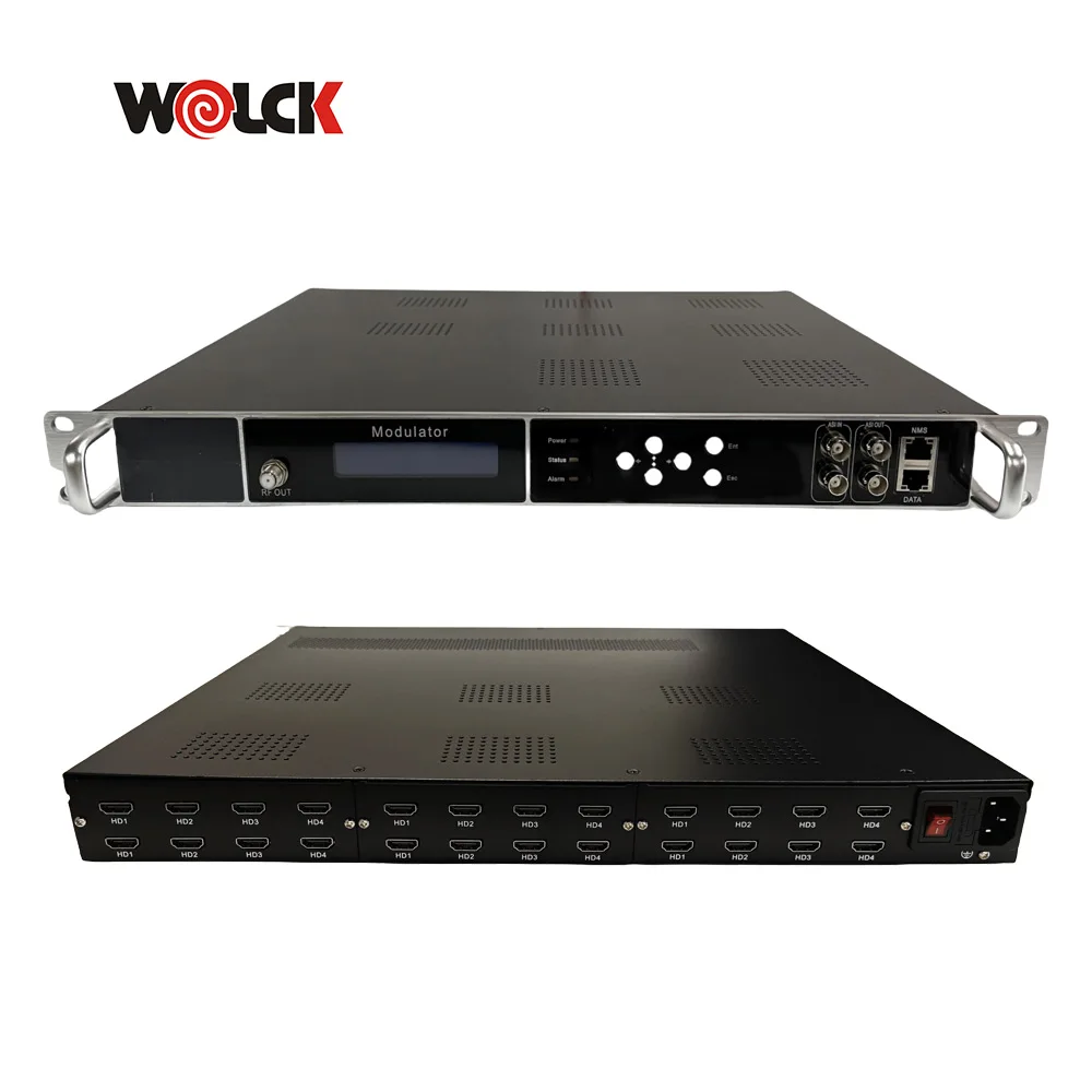 Cable TV Digital Head-end 4/8/12/16/20/24 Input DVB-C/-T ATSC ISDBT DTMBT Output