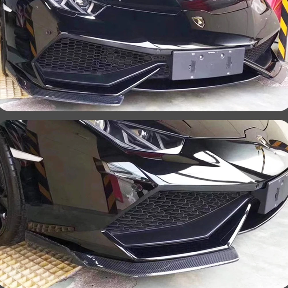 For Lamborghini Hracan LP580 LP610 Front Bumper Split Iip Side Skirt Made Of Real Carbon Fiber Material 2014-2020 Protective Cov