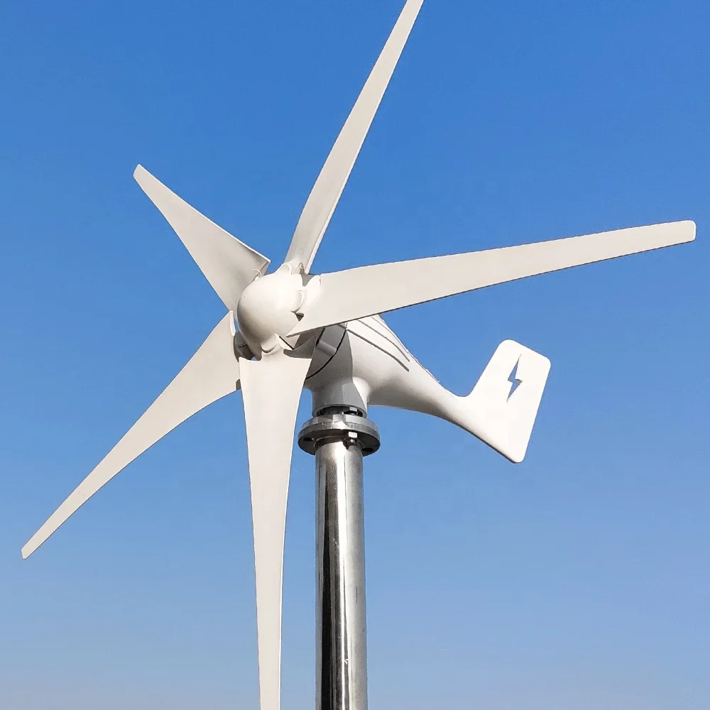 800W 12v / 24v Alternative Energy Small Size Horizontal Wind Turbine Generator For Home Or Garden