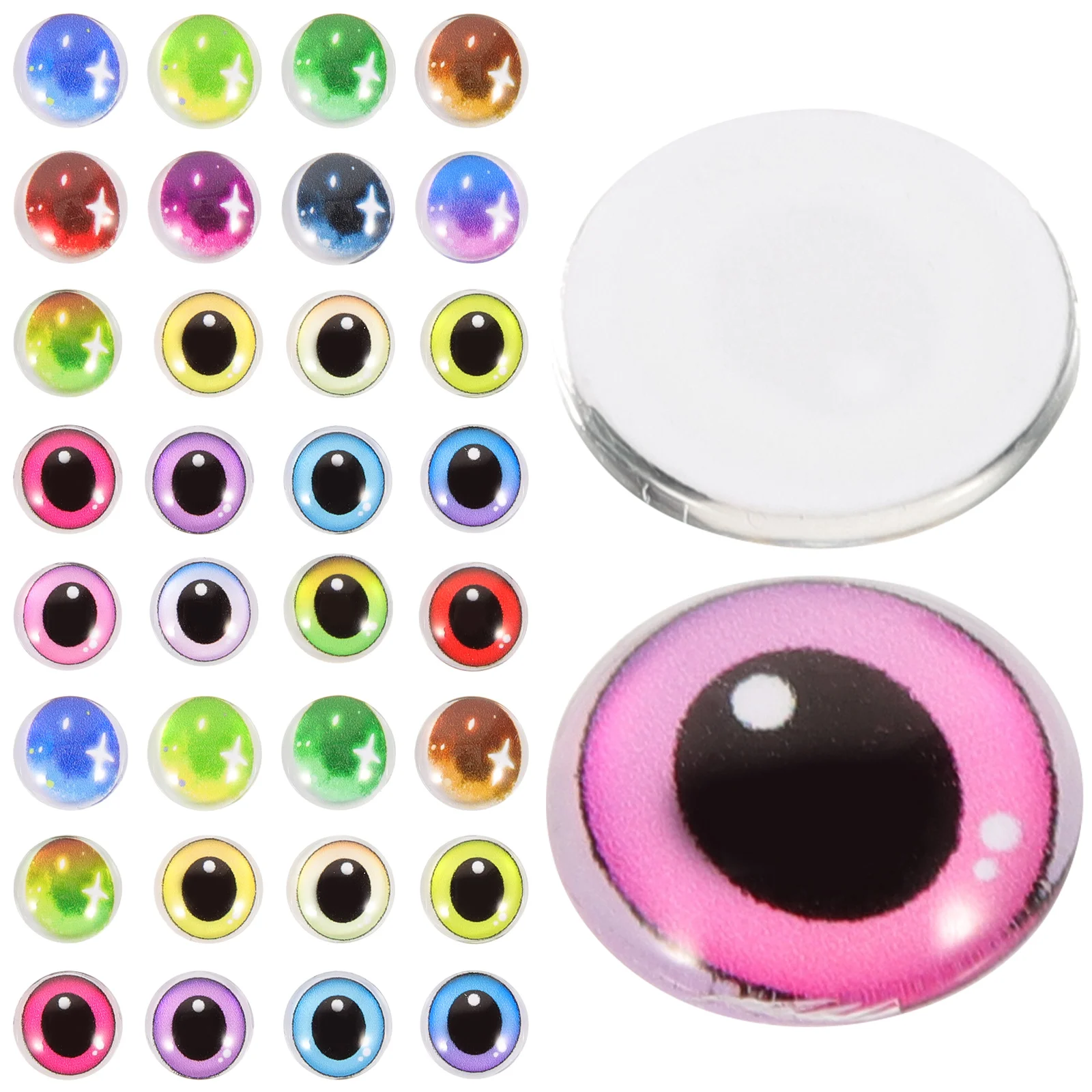 

100 Pcs Fake Eye Crafts Decoration Realistic Human Eyeball Prop Ornaments Hollow Glass Beads 12mm DIY Craft Supplies