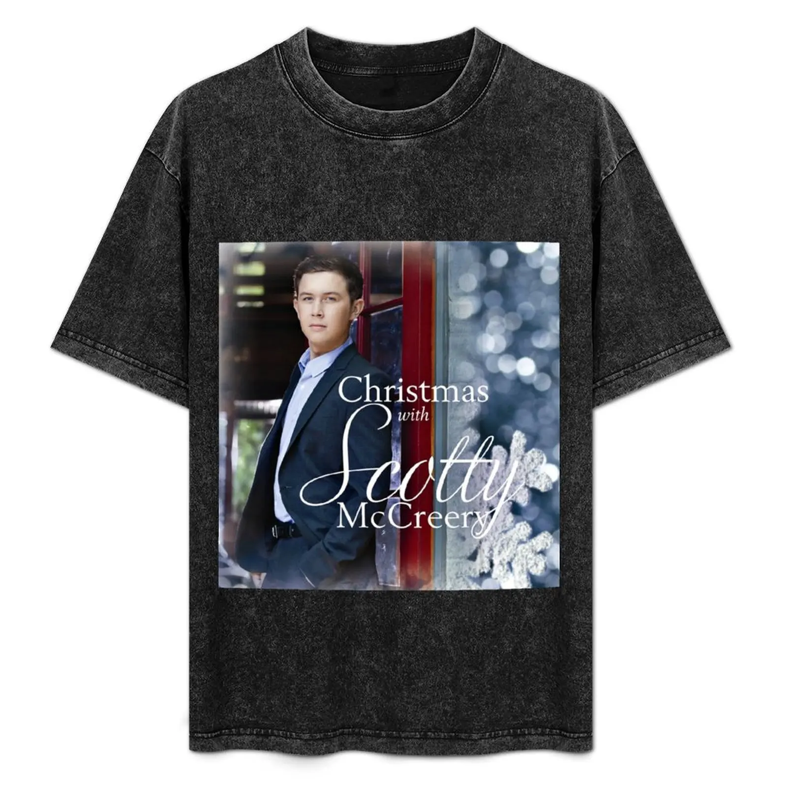 

Christmas with scotty mccreery T-Shirt Christmas Casual Short Sleeve Top