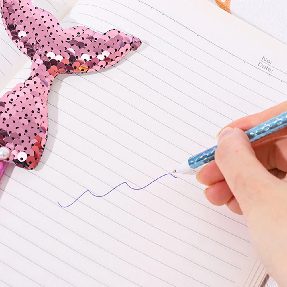 

6Pcs Cartoon Mermaid Gel Pens Portable Lightweight Practical for Teens Crafting Scrapbooking Study Notes Mermaid Ballpoint Pen