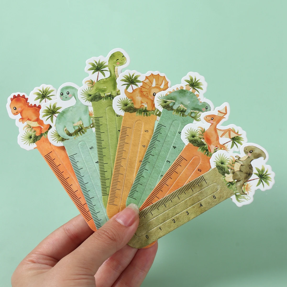 Cartoon Dinosaur Animal Bookmarks Ruler Jungle Animal Birthday Party Decor kids Dinosaur Party Supplies Favor Classroom Prize