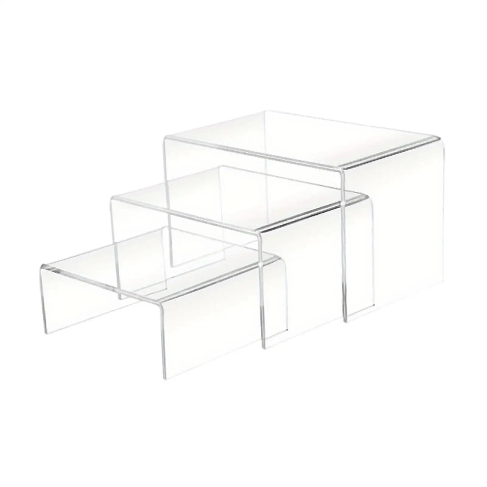 3Pcs Acrylic Display Stand Shelf for Cupcakes Cosmetic Hand-made Model