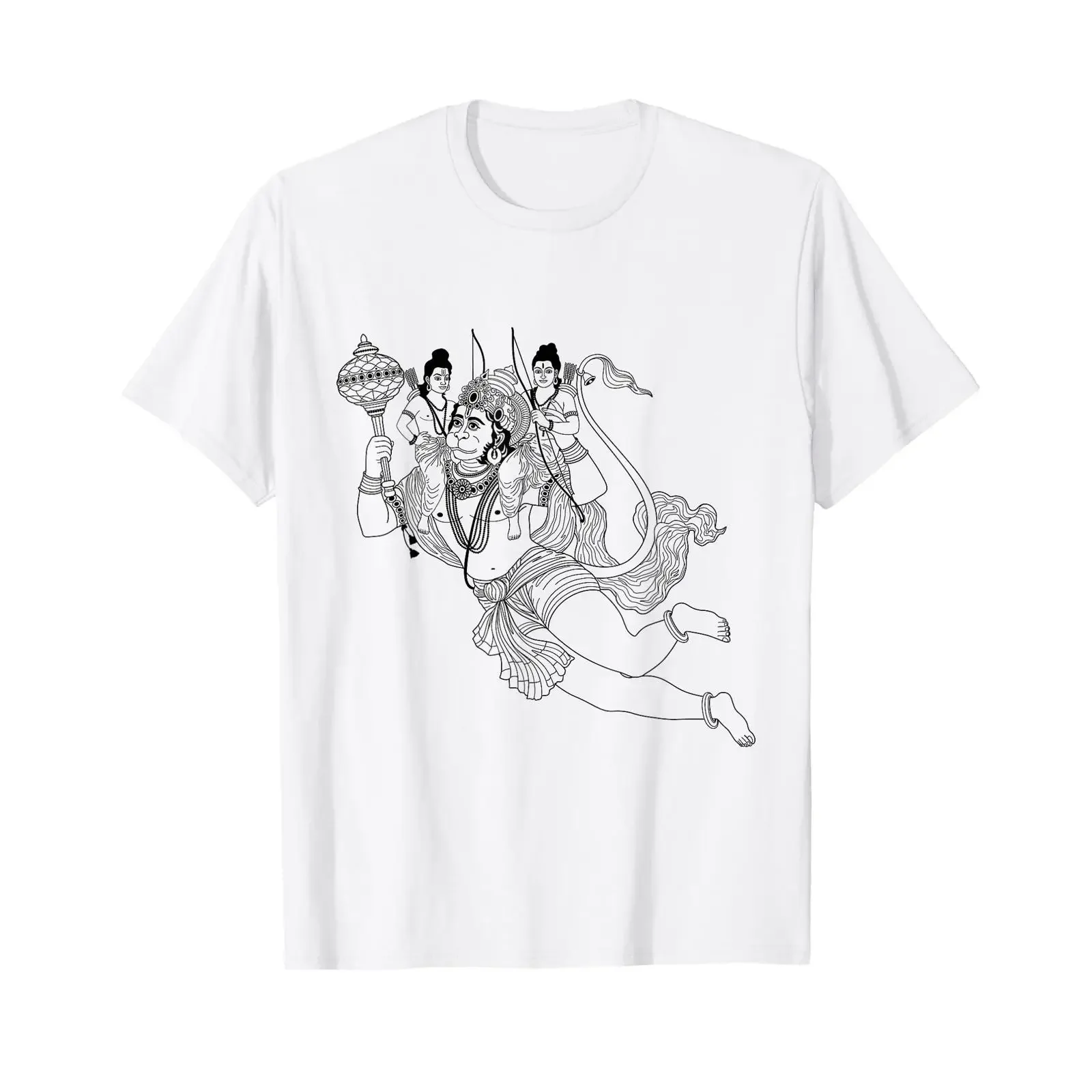 Lord Hanuman Hinduism God T Shirt vintage Washed homme Stretched streetwear Stylish Comfortable Versatile fashion Unisex