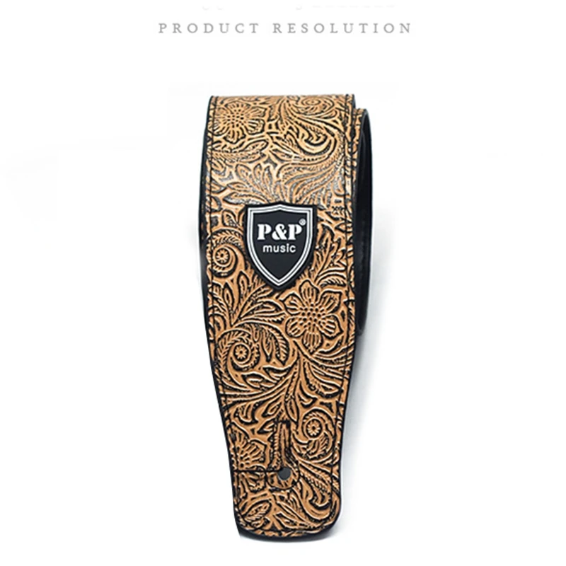 

P&P Guitar Straps Electric 2.5 Inch Adjustable Bass Guitar Strap for Classical Bass Music Hobby Guitar Accessories Silver