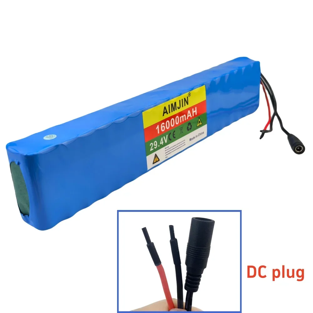 Batería recargable de iones de litio 7S5P 18650, 29,4 V, 16000mAh, alta capacidad, BMS integrado, adecuada para bicicletas eléctricas