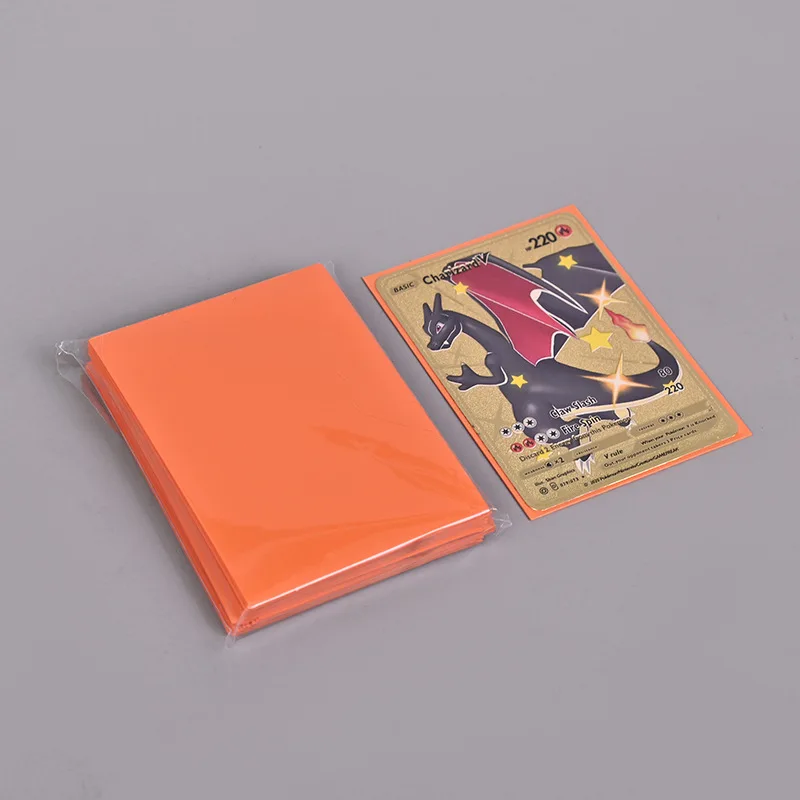 50/100PCS 66x91mm Matte Standard Size Card Sleeves TCG Trading Cards Protector For Tarot Shield Board Games Magical Cover PKM view 3