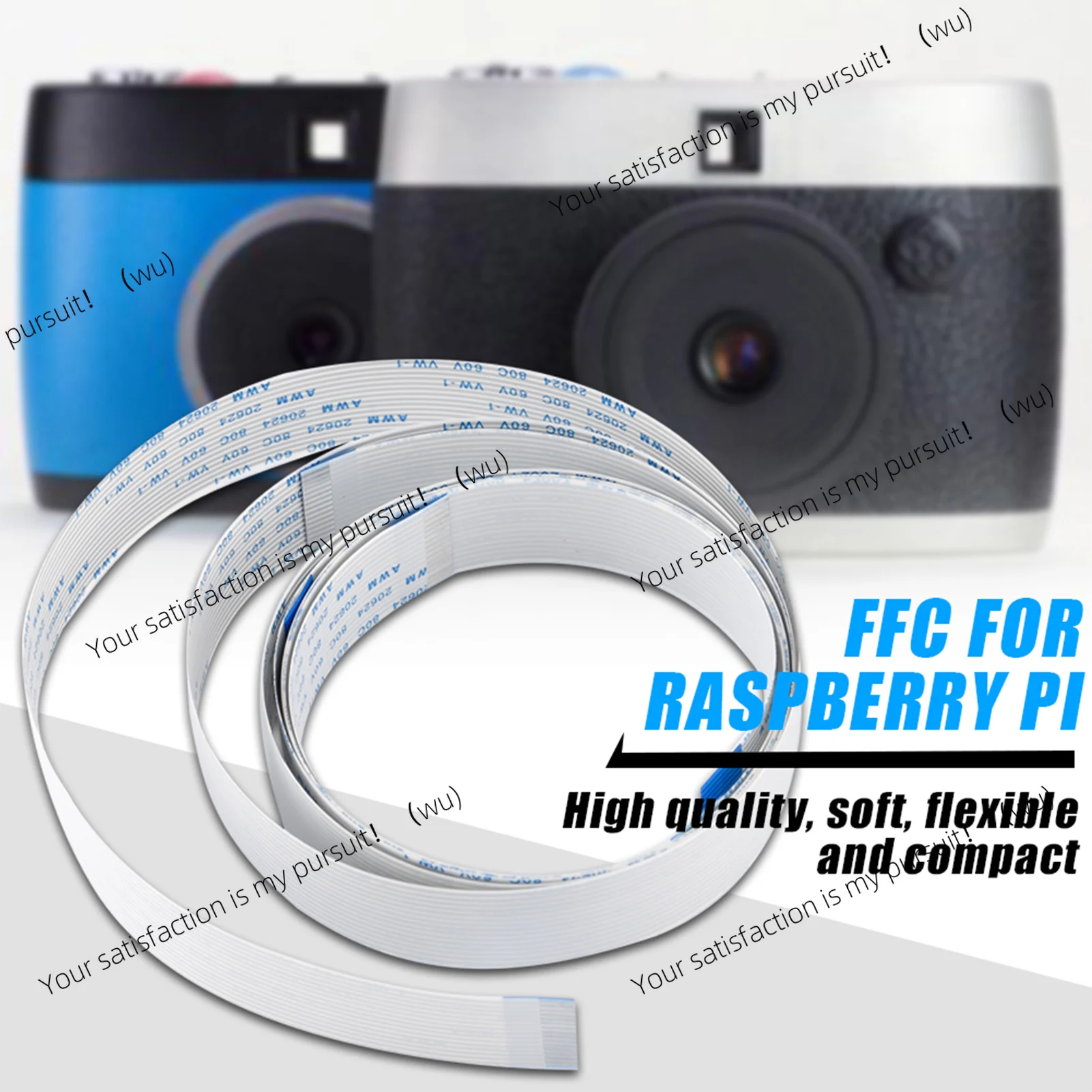 Cable/Set 15-Pin 30cm 50cm 100cm FFC Ribbon Flexible Flat Cable for Raspberry Pi Module Camera FFC