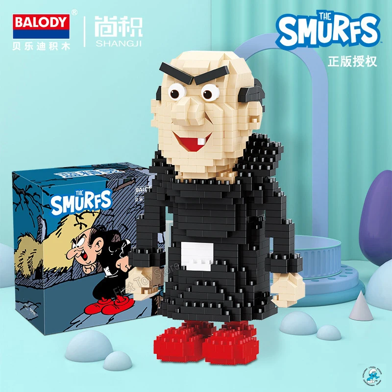 New Balody Genuine Anime Cartoon The Smurfs Mini Blocks Smurfette Small Anime Building Blocks Collection Toy  Figure Kids Gifts