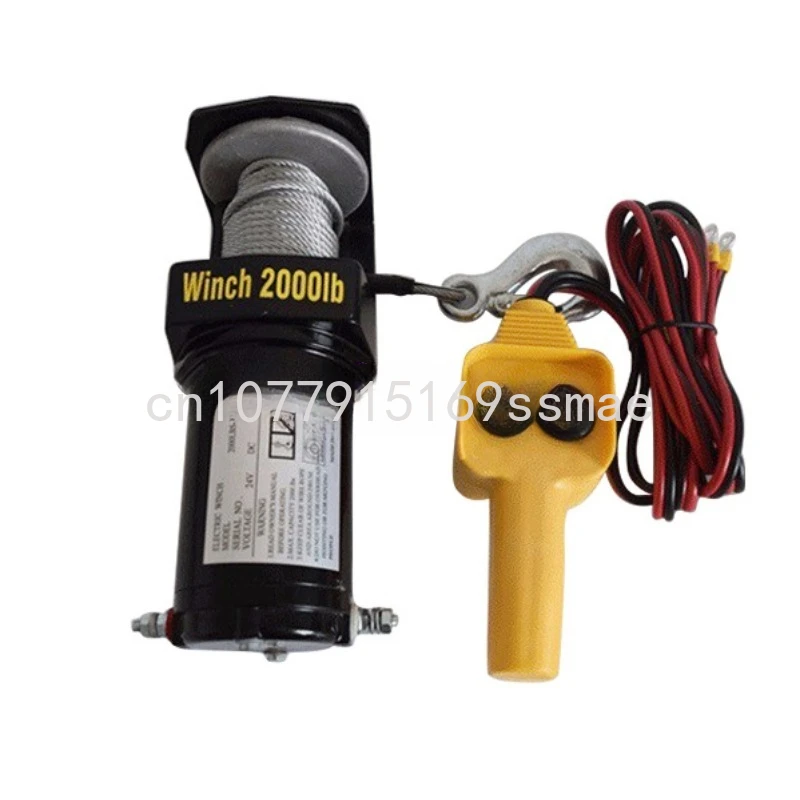 

2000LB mini winch with electric motor 12v 900w