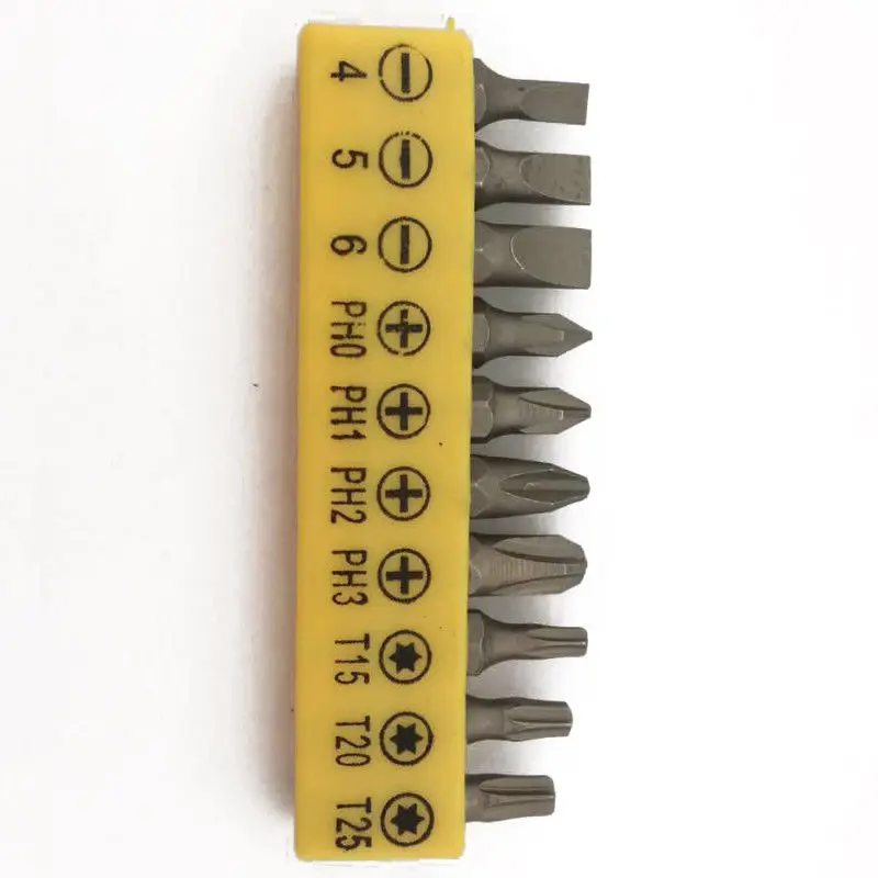 Right Angled Offset L Wrench Set, Hex Screwdriver Bit Mechanic Tool for Various Applications, 10 Screwdriver Bits