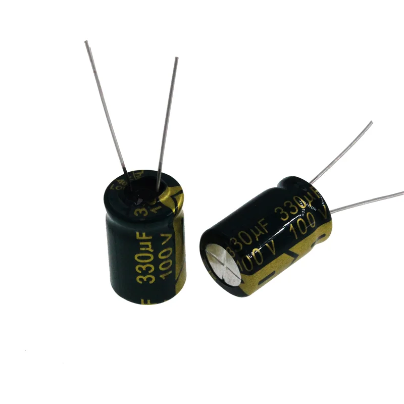 5Pcs 330UF 100V 330MFD 100โวลต์อลูมิเนียม Capacitor Electrolytic 13*25Mm Radial 330mf100v 330uf100v 100v330mf 100v330uf