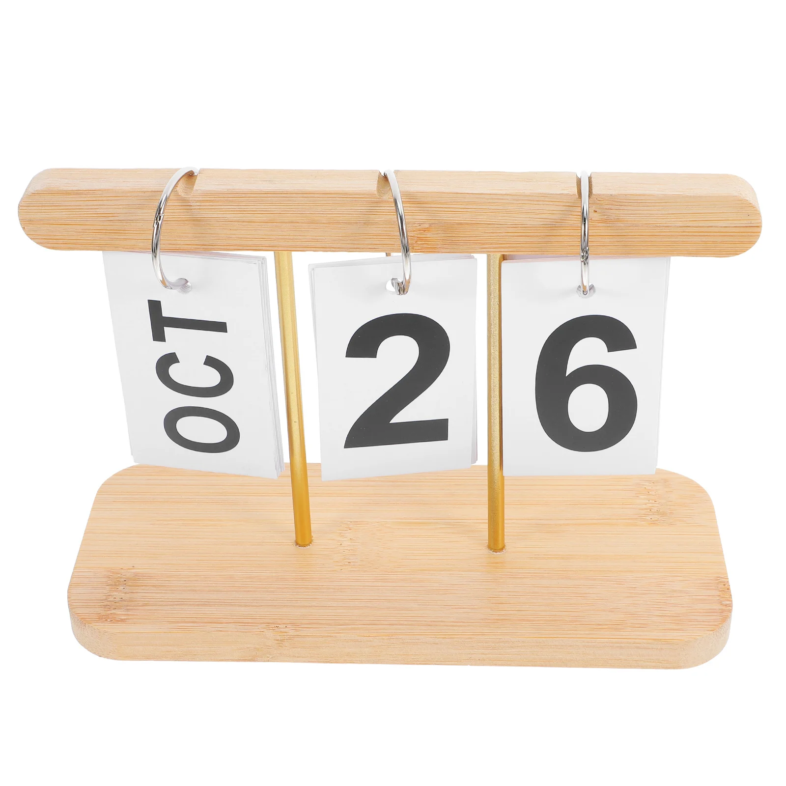 

Bamboo Flip Perpetual Desk Calendar Creative Wooden Desktop Organizer For Office Home Decor Vintage Metal Standing Block