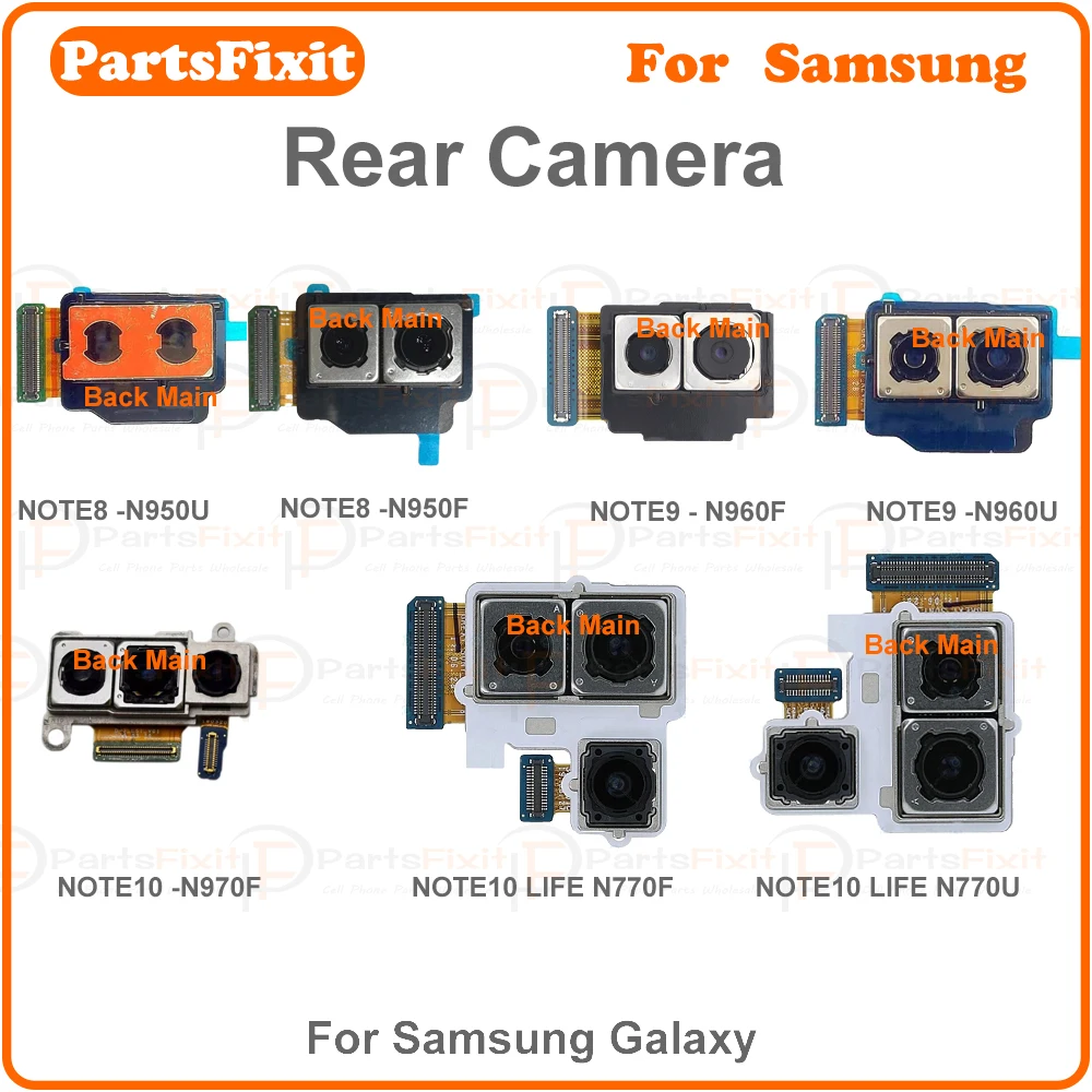Задняя камера для Samsung Galaxy Note9 N960U N950F Note8 N950F N950U Note10 N970F N95OU N770F/U Запасная часть задней основной камеры