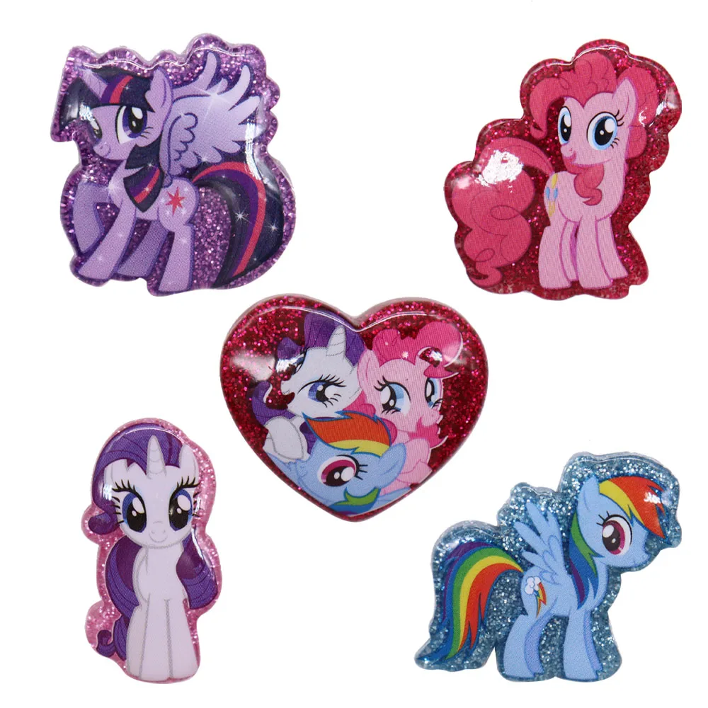 5-12 قطعة/المجموعة مينيسو الكرتون بلدي ليتل المهر الأحذية سحر صندل إكسسوارات أحذية مشبك الزينة صالح معصمه الاطفال حزب هدية