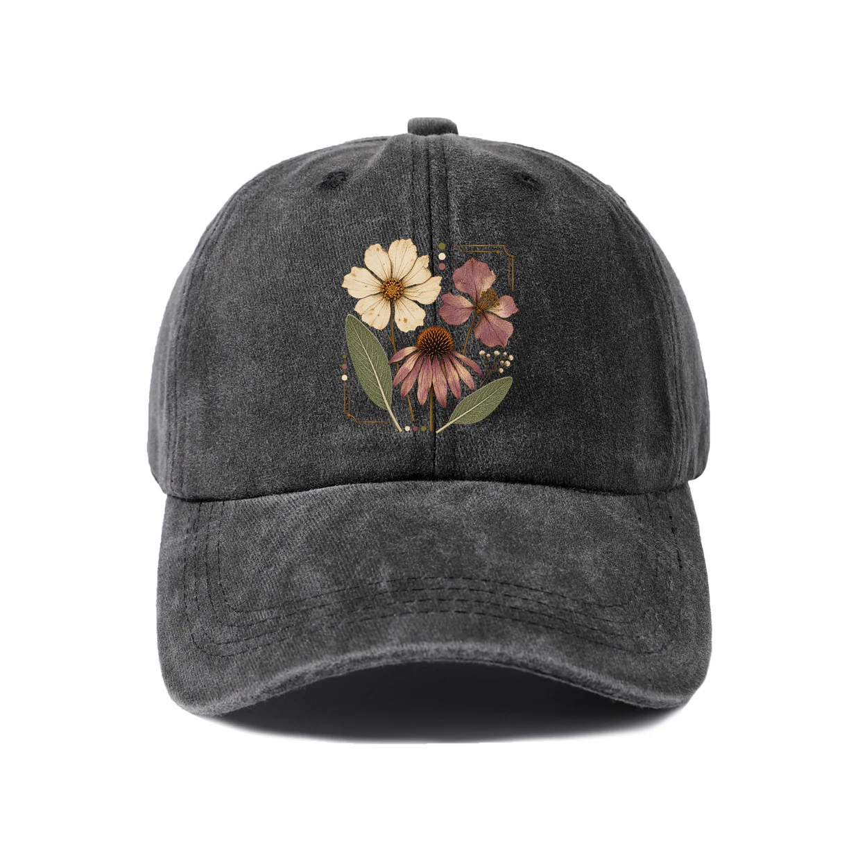 Autumn Turkey Graphic Baseball Cap, Vintage Washed Adjustable Unisex Dad Hat, Everyday Gift