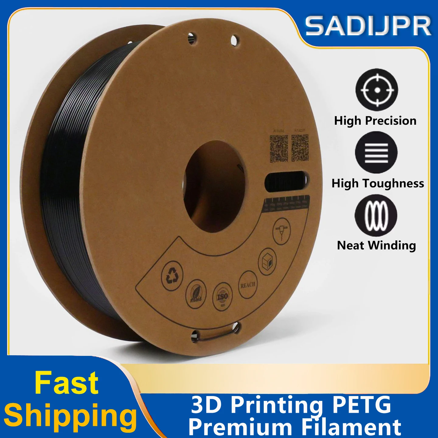 

1KG PETG Carbon Fiber Filament Premium 3D Print 1.75mm,Multicolor Available,1kg petg-cf filament 3d print,1KG/Spool