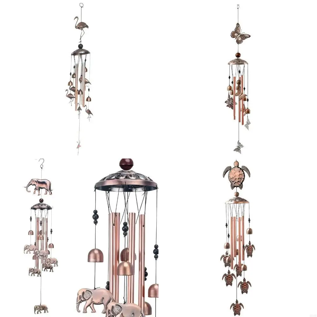 Artistic Metal Wind With Delicate Animal Theme Creates Soothing Sounds B03E