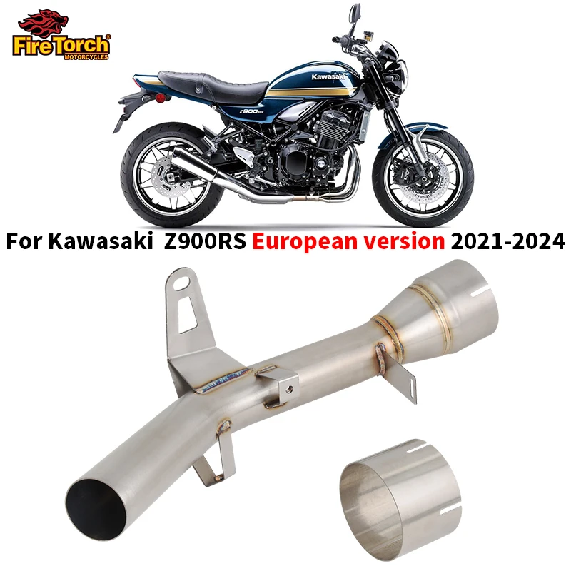 

Для KAWASAKI Z900RS Z900 RS 2021-2024 Европейская версия выхлопной системы мотоцикла, модификация, оригинальный глушитель, среднее звено трубы