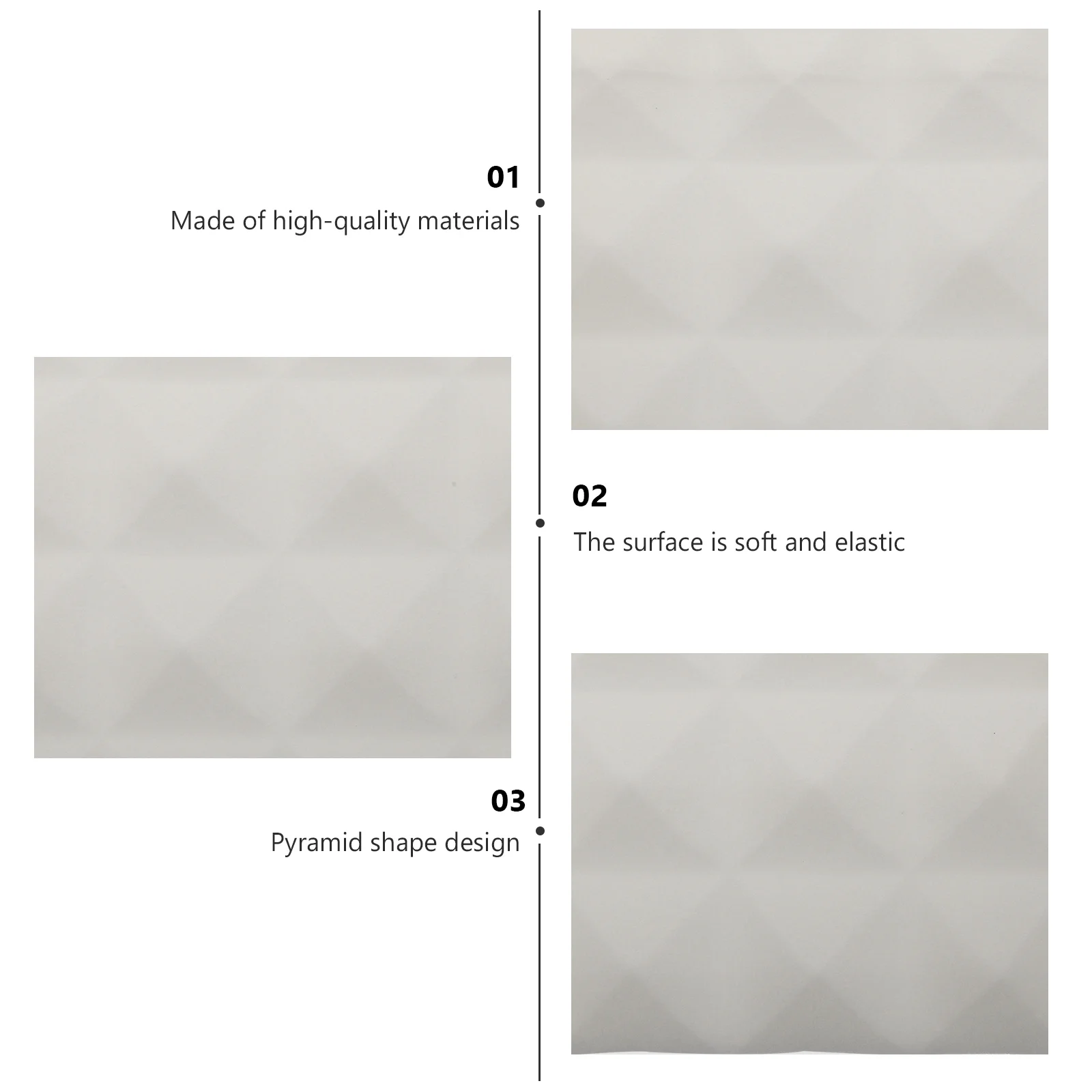 Paneles piramidales de algodón acústicos absorbentes de sonido para pared, techo, reducción de ruido, almohadillas de tratamiento insonorizadas, 12 Uds.