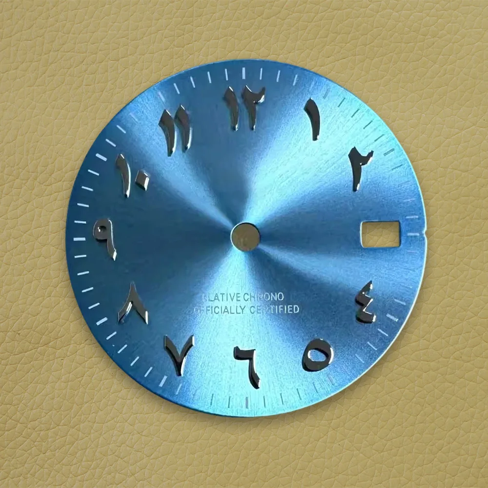 28.5mm S Logo Arab Sunray Dial Fit NH35/NH36/4R/7S Japanese Movement High-Quality Watch Modification Accessories
