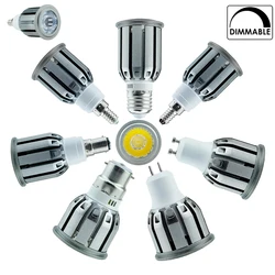 Dimmable LED Spotlight 5W 7W 10W Down-light Lighting 15Degree Beam Angle Cool/Warm/Neutral White 110V/220V Living Room GU10 Bulb