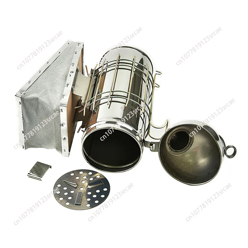 Stainless Steel Manual Bee Hive Smoker Transmitter Kit With Galvanized Sheet Beekeeping Tool Apiculture Smoke Sprayer or a bomb