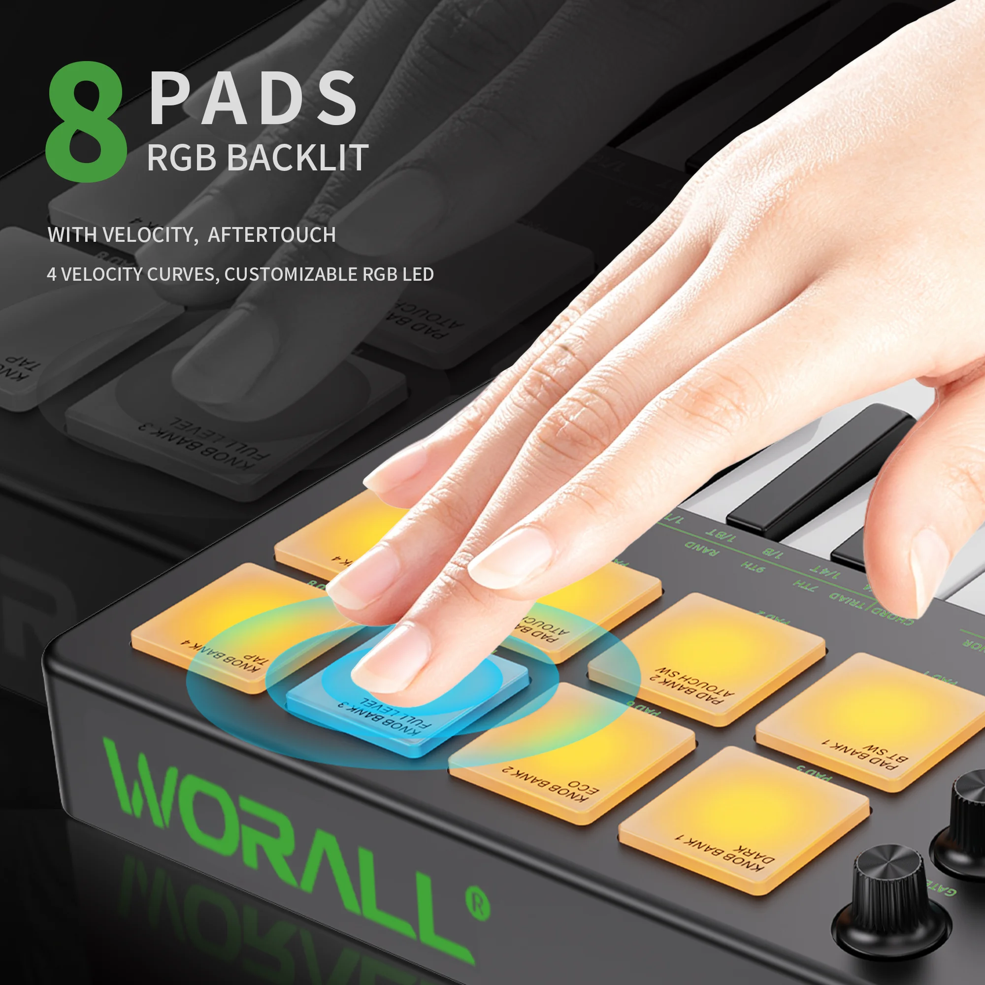 WORALL WK-25 Contrôleur MIDI s - Midi Controller Pad avis et prix