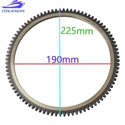 66T-85550-00 Flywheel Crown Gear Ring For YAMAHA E40X Outboard Motor 40HP 2 Stroke Also Fits Parsun 190-225mm