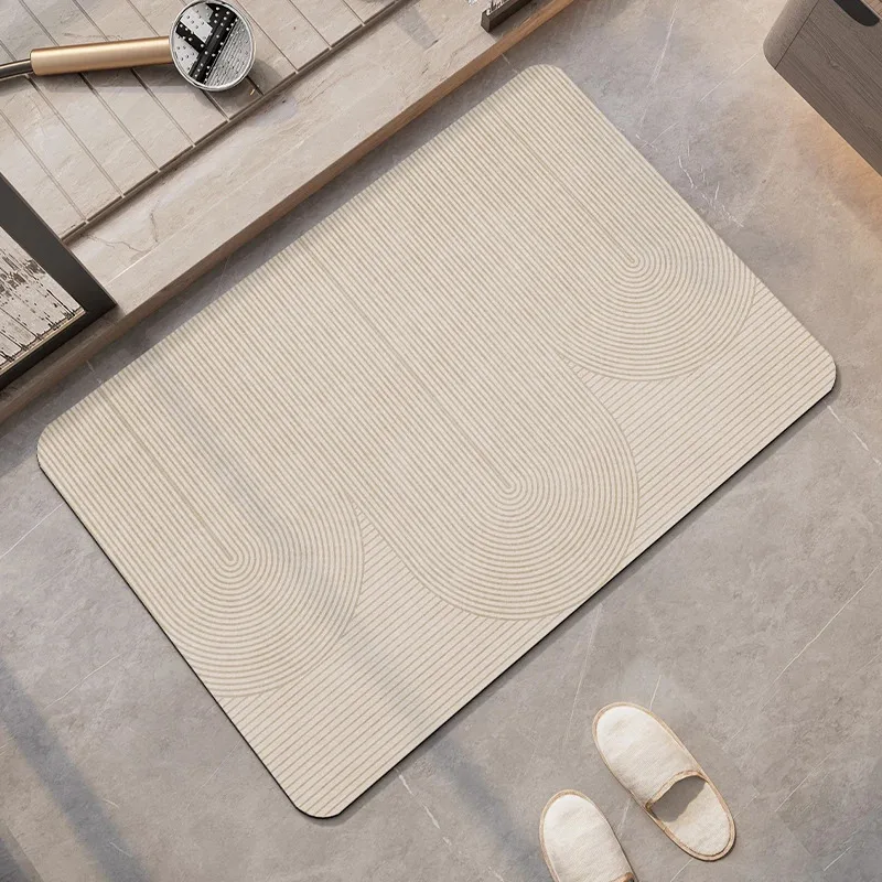 

VIKAMA Diatomite Bath Mat Fast Dry Super Absorbent Non-Slip Floor Rug For Bathroom Shower Toilet Entryway Washable Home Decor