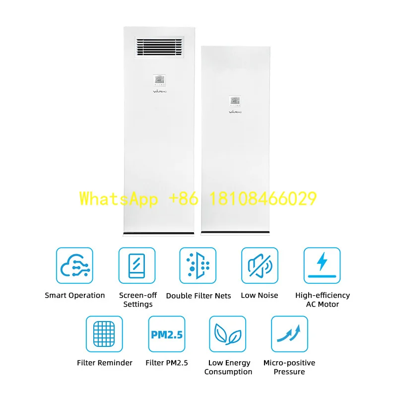 

Комнаты и распределительные комнаты Система HVAC Однонаправленный поток Шкафного типа Вентилятор свежего воздуха Очиститель воздуха для машины