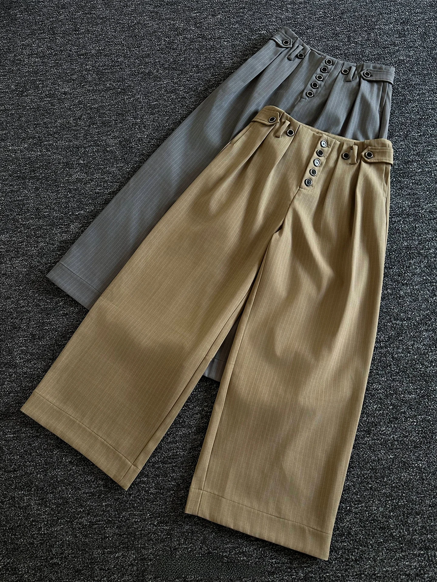 

Rise Brand High Waist A-Line Wide Leg Casual Trousers Ultra Quali Vintage Sle Loose Fit Pants Men's Faion Leisure Pants