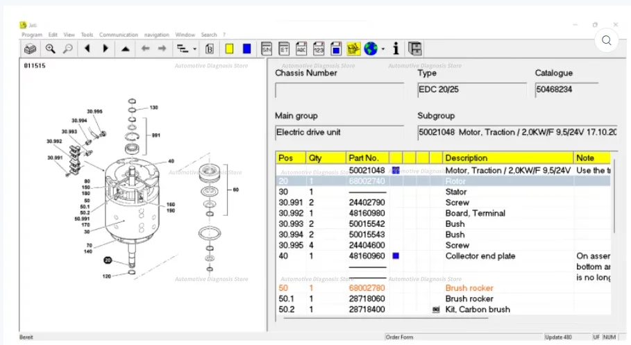 2024.12 JETI ForkLift (ET) v4.37 Spare Parts catalog 538 for JETI (Jungheinrich )+ Expire Patch