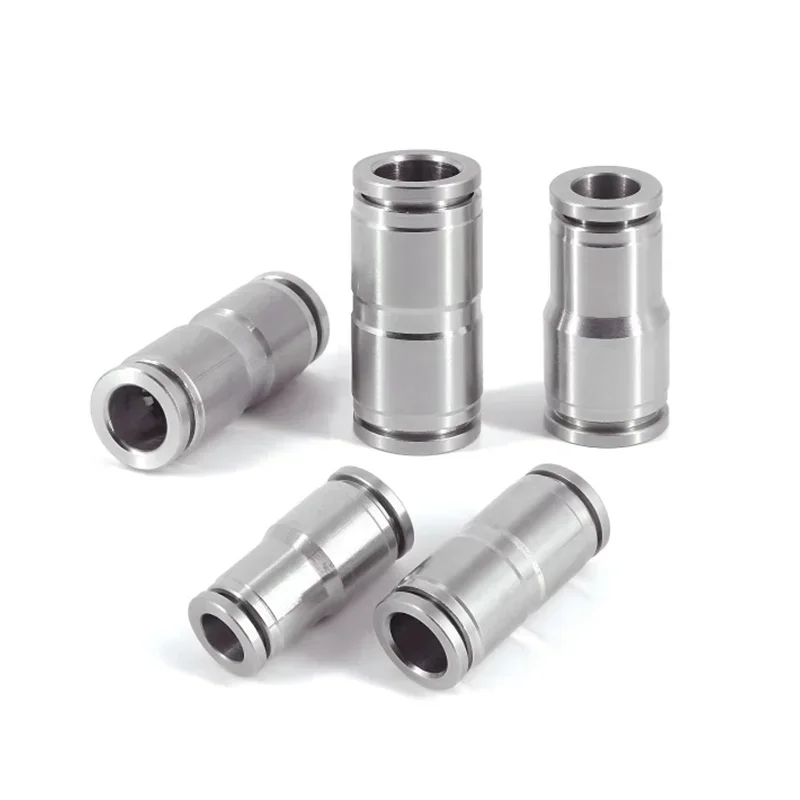 304 Stainless Steel Metal Pneumatic Quick Connector PU/PG Variable Diameter Trachea Hose 6 8 10 12 14 16mm Compressor Connector