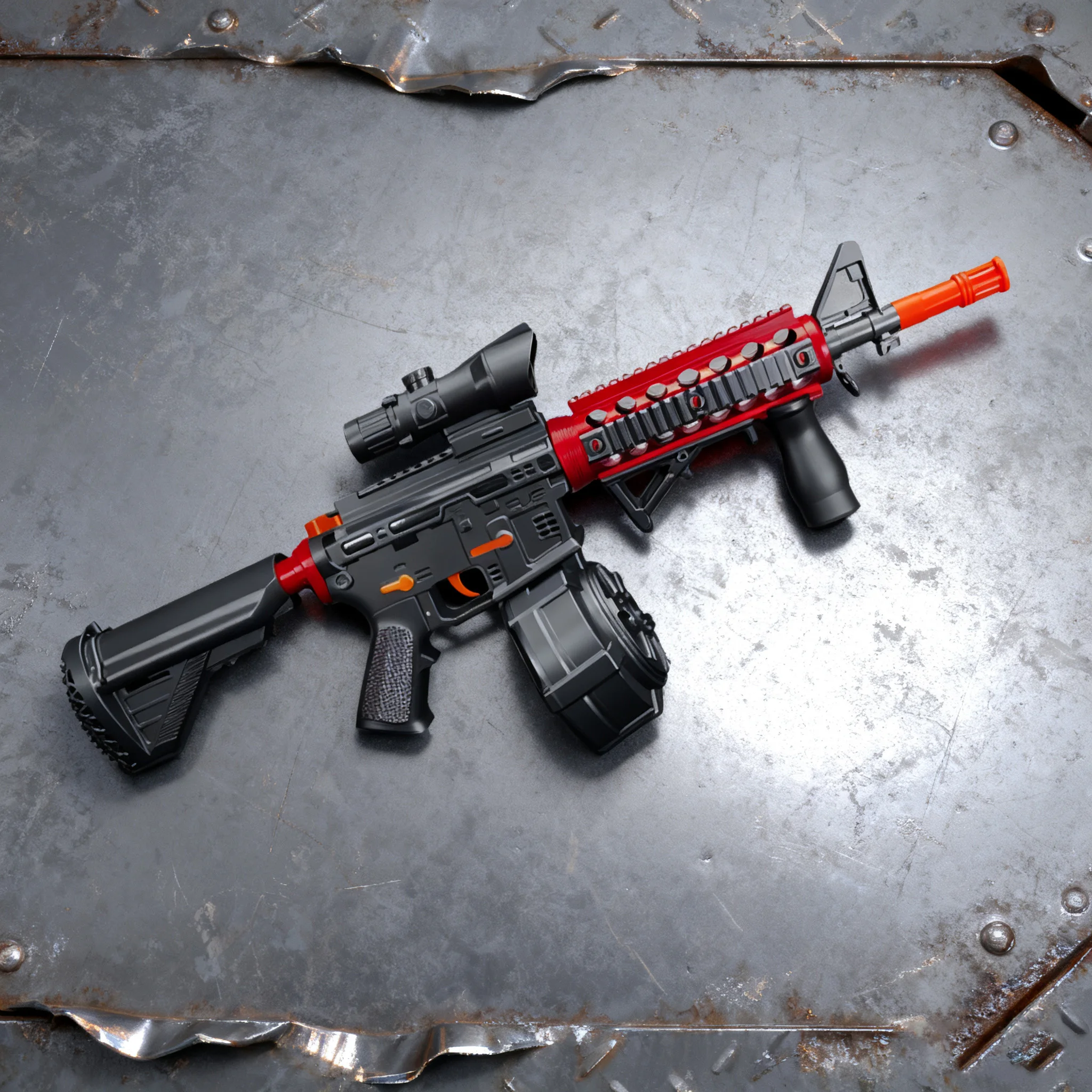 Vollautomatische M416 Gel-Blaster, große Reichweite, elektrische Gel-Ball-Blaster-Pistole für Kriegsspiele im Freien und Schießspielzeug für Erwachsene, 30 Meter