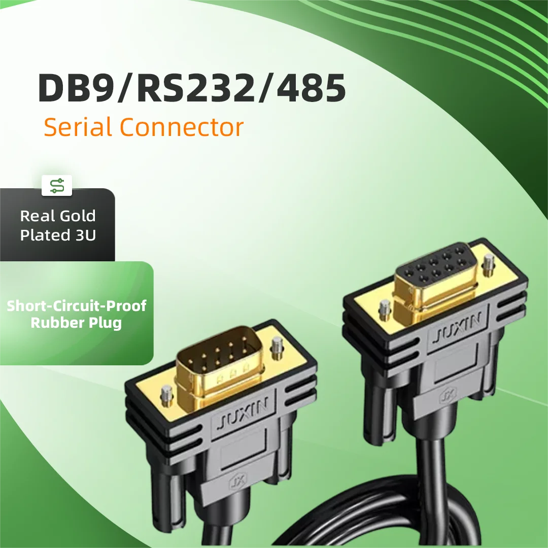 Industrial Pure Copper DB9 9Pin Serial Communication Cable RS232 RS485 COM Cable Male/Female Straight Cross Connection Line