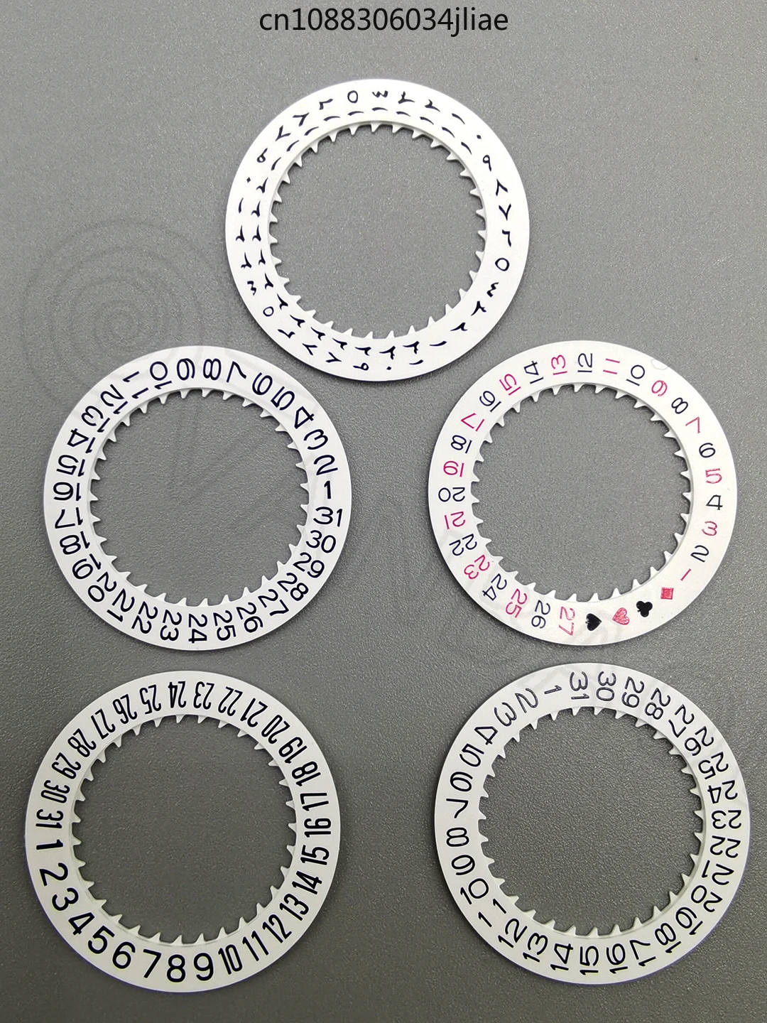 Watch accessories, new NH34-NH35 movement calendar plate 3 characters 6 characters 9 characters, white, black