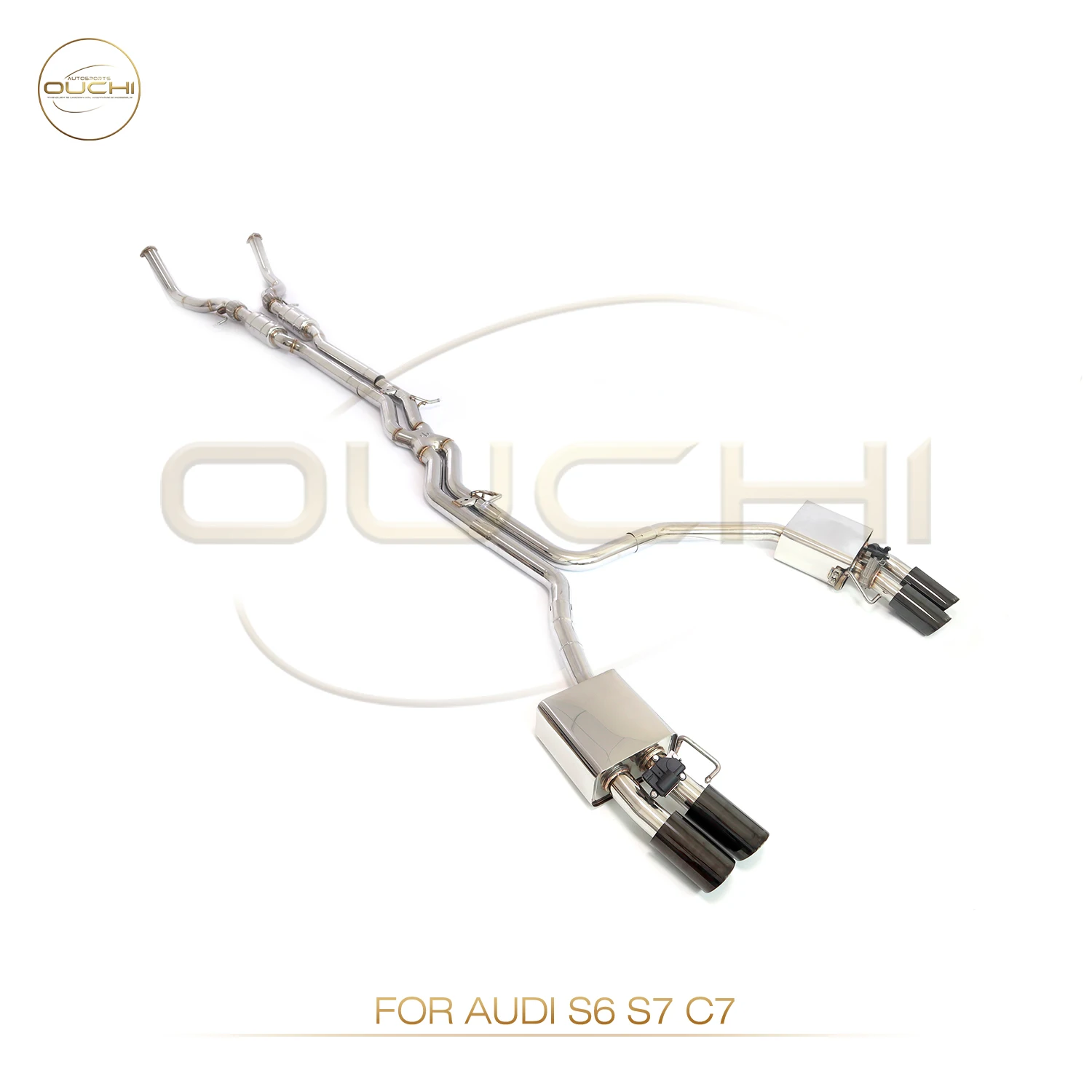 

Ouchi Factory direct sales For Audi S6 S7 C7 stainless steel catback exhaust pipes with front pipe