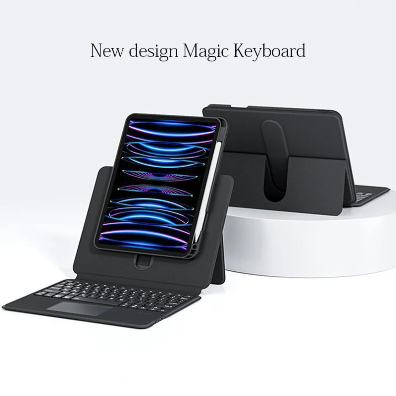 Imagem -02 - Teclado Magnético para Ipad Pro Suporta Teclado m2 Air 10.9 10th 12.9 Titular 2023 Air 11 2023 Case