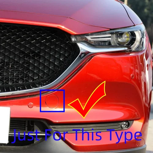 Imagen 2 del producto Tapa de cubierta de ojo de gancho de remolque de parachoques delantero y trasero automático para Mazda CX5, CX-5, KE, 2017, 2018, 2019, 2020, tapa de remolque, embellecedor pintado