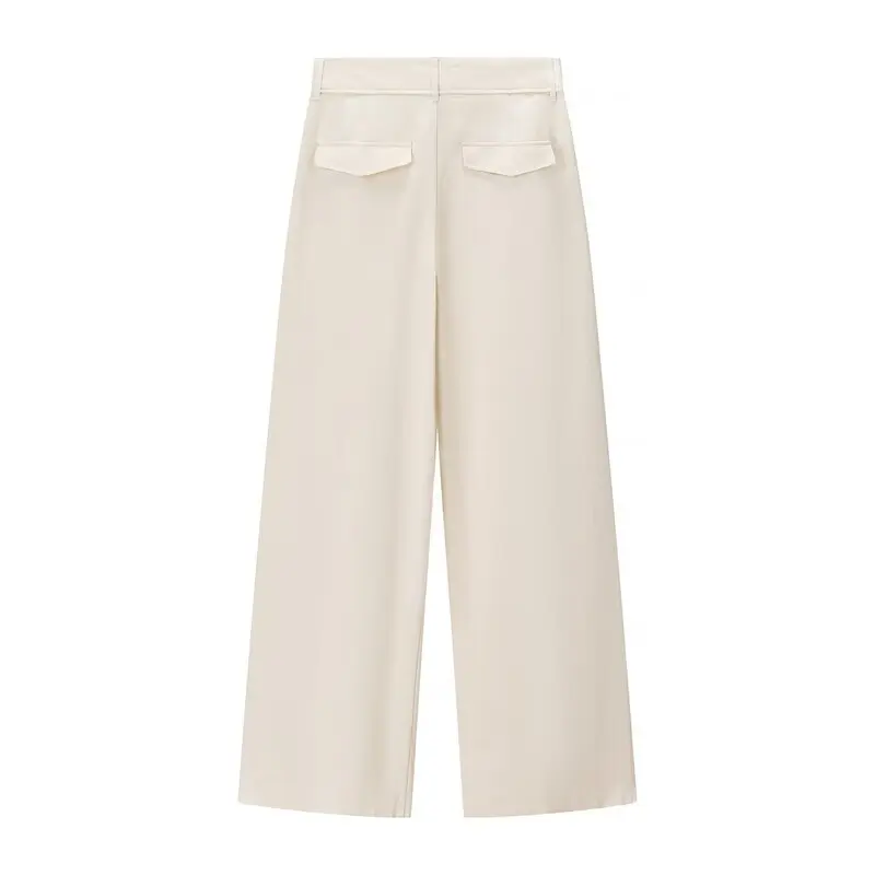 Fall 2025 Women's High Waist Wide Leg Pleated Long Pants Versatile New Arrival Casual Trousers Elegant Draped Design