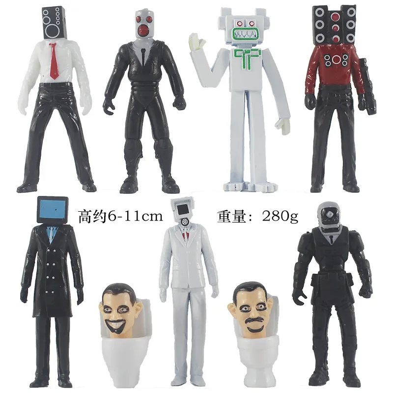 Skibidi Toilet Man Camera Man Figure TV Speaker Man Model Cameraman Funny Doll Action Figures Decorations PVCl Toy Collectible