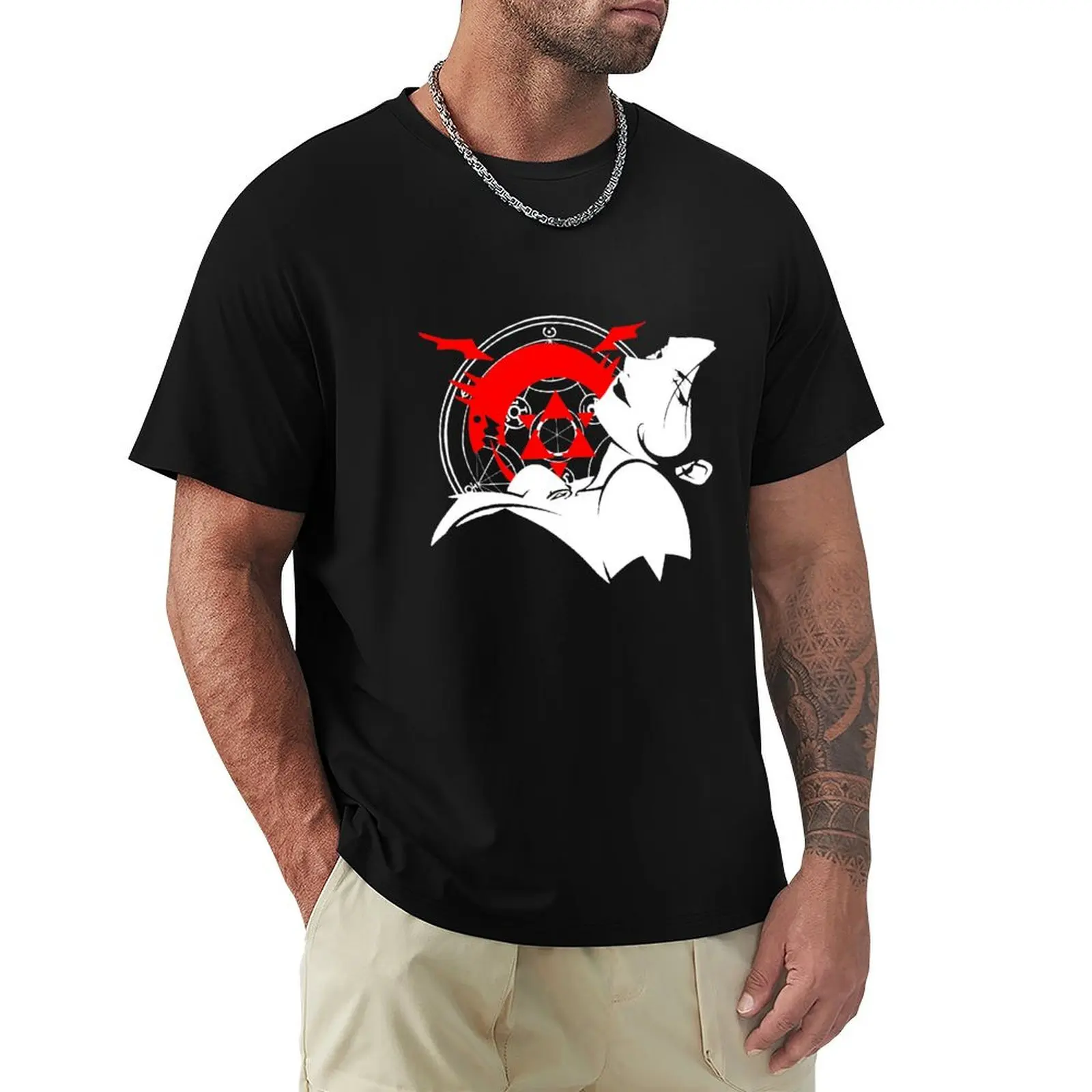 

Lust, Human Transmutation, and The Ouroboros T-Shirt tops cotton man t-shirts oversized graphic tee mens t shirts casual stylish