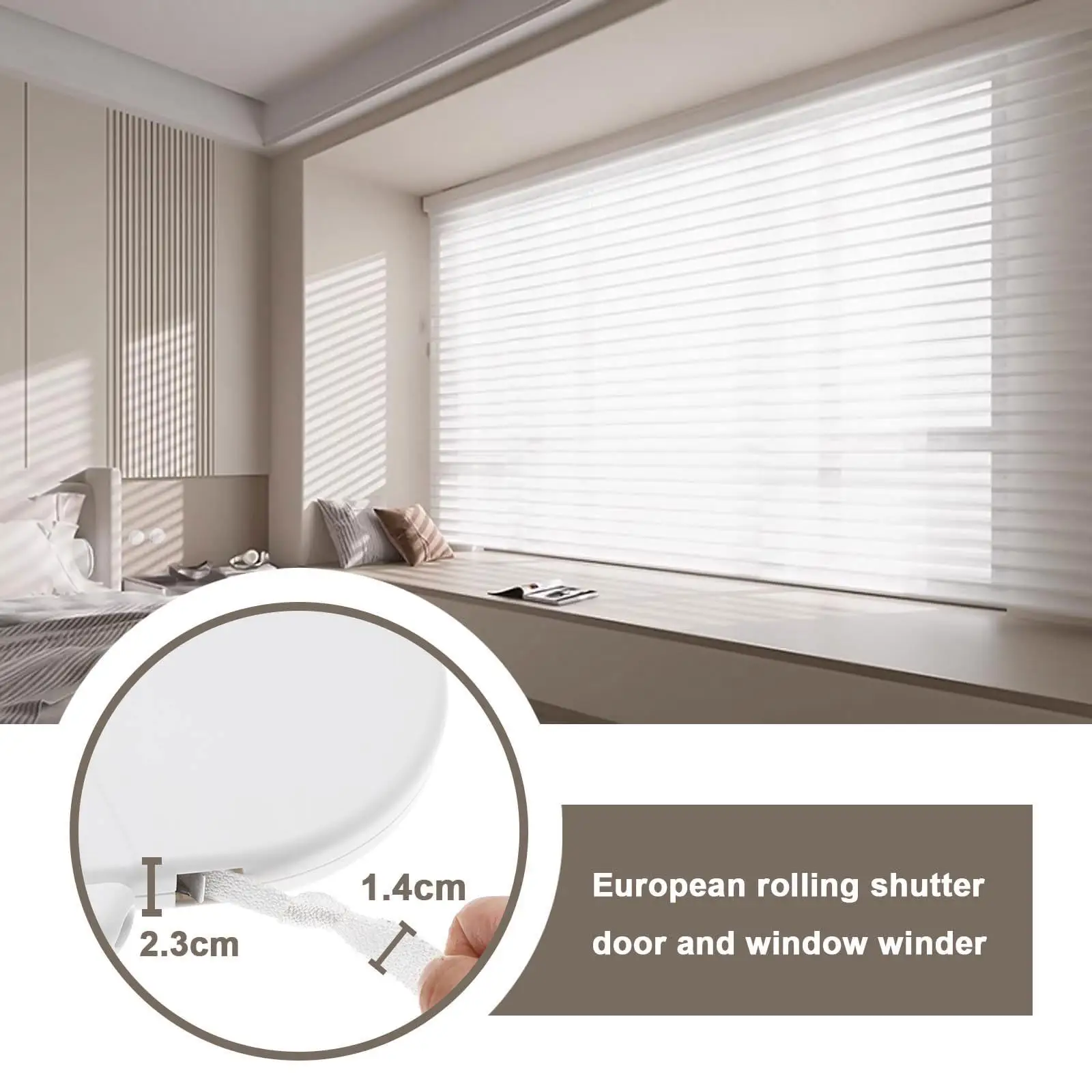 Window Shutter Strap Winder Automatic Retractor Easy Install ABS Material for Roller Shutter Systems